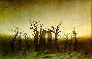 Caspar David Friedrich The Abbey in the Oakwood oil painting reproduction